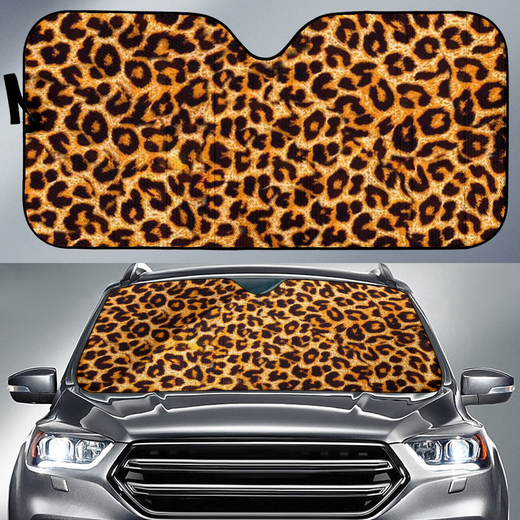 Leopard Print Auto Sun Shades Windshield Accessories Gift Decor