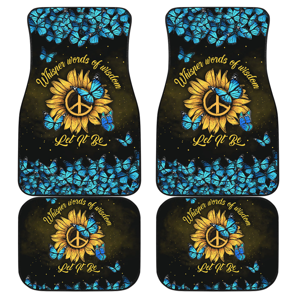 Hippie Blue Butterfly Car Floor Mats for Stylish Car Accessories