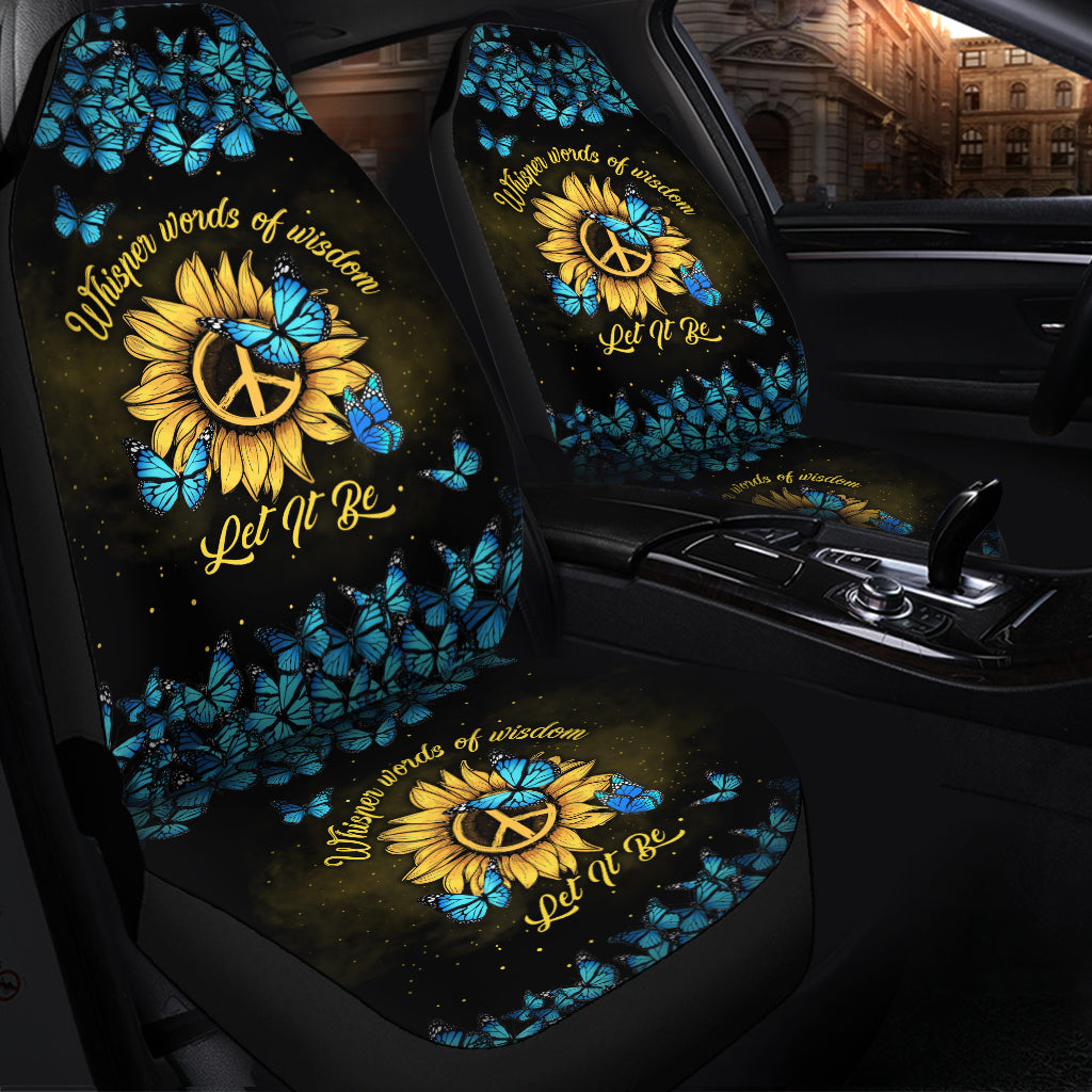 Hippie Butterfly Blue Premium Custom Car Seat Covers Decor Protectors