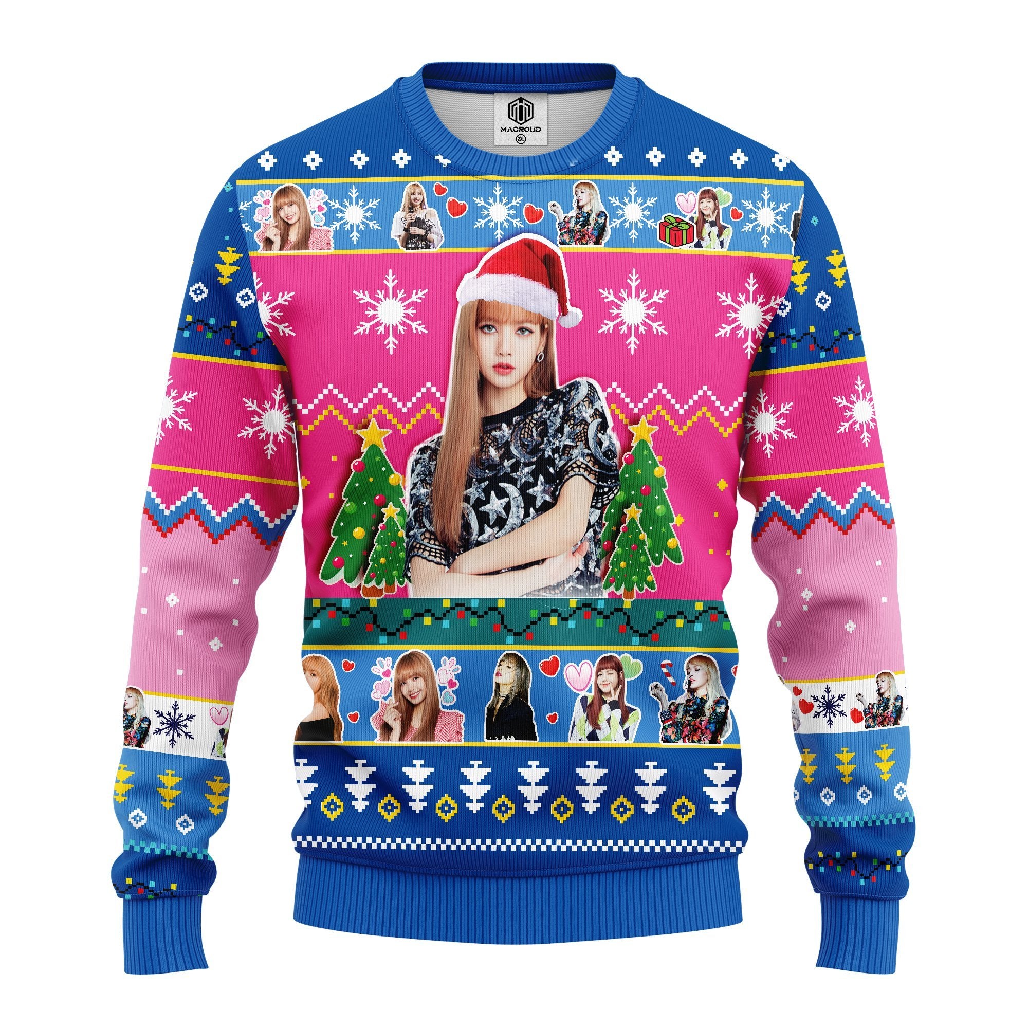 Lisa Black Pink Ugly Christmas Sweater for Thanksgiving Gift Idea