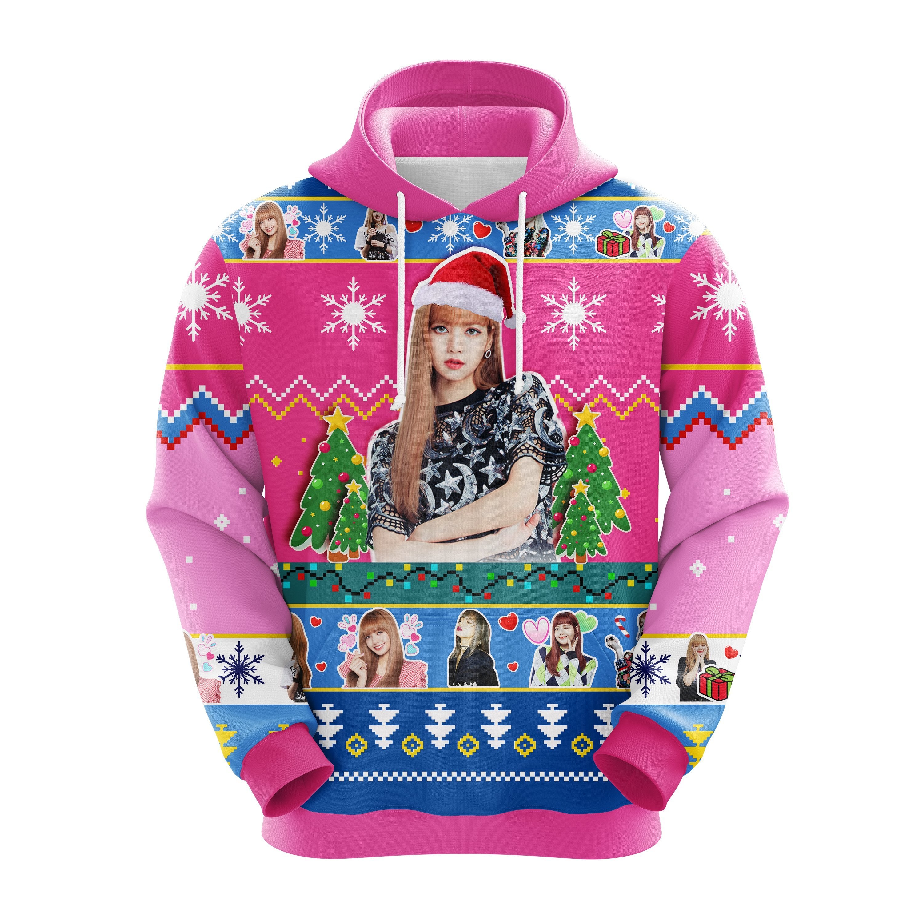 Lisa Blackpink Christmas Noel Cute Hoodie Amazing Gift Idea