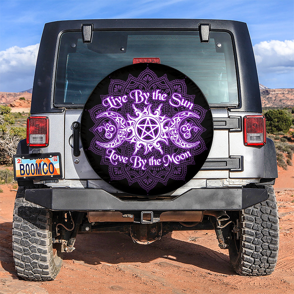 Live By The Sun Love By The Moon Jeep Spare Tire Covers for Campers