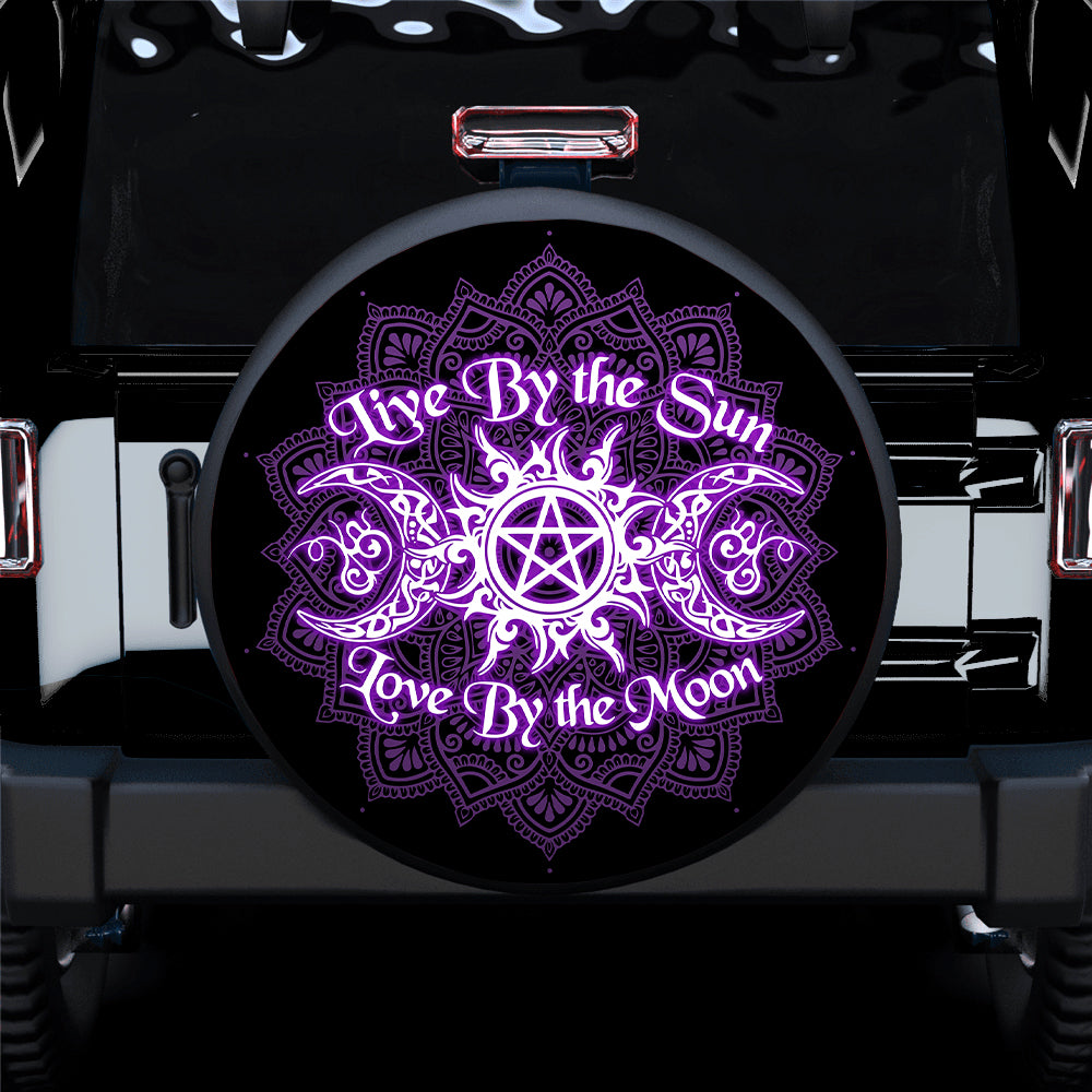 Live By The Sun Love By The Moon Jeep Spare Tire Covers for Campers