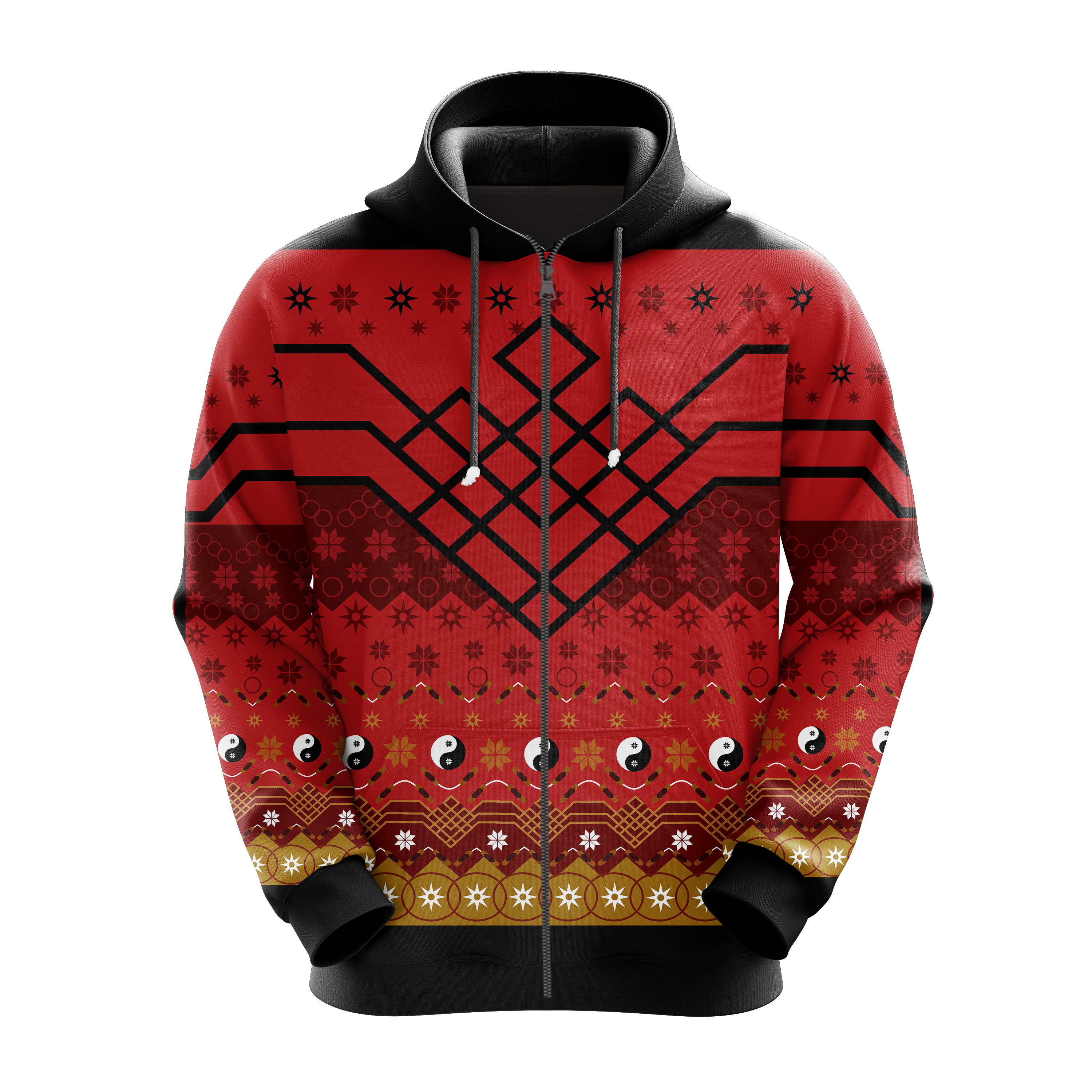 Lunar New Year Hoodie Zip for Xmas Gifts and Celebrations