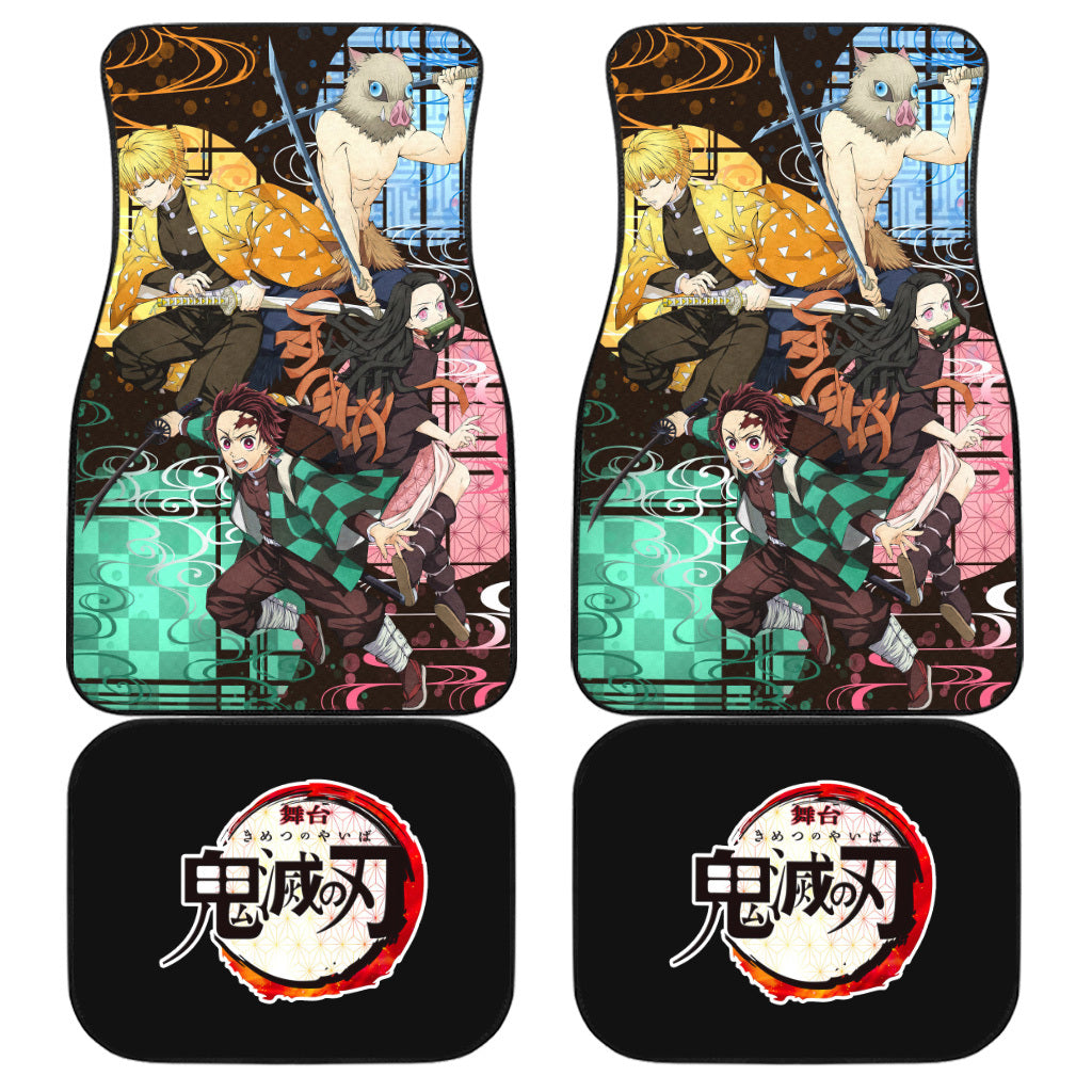 Custom Demon Slayer Main Character Car Floor Mats - Anime Car Accessories