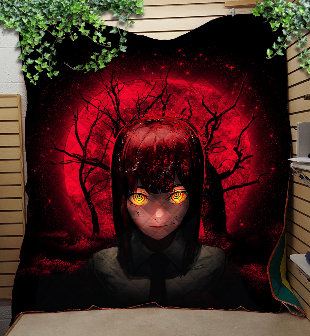 Makima Chainsaw Man Quilt Blanket - Moonlight Design
