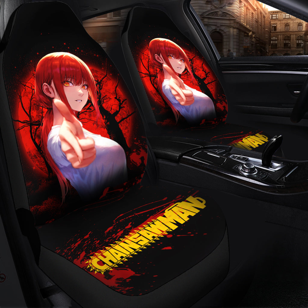 Makima Moonlight Chainsaw Man Custom Car Seat Covers Decor Protectors