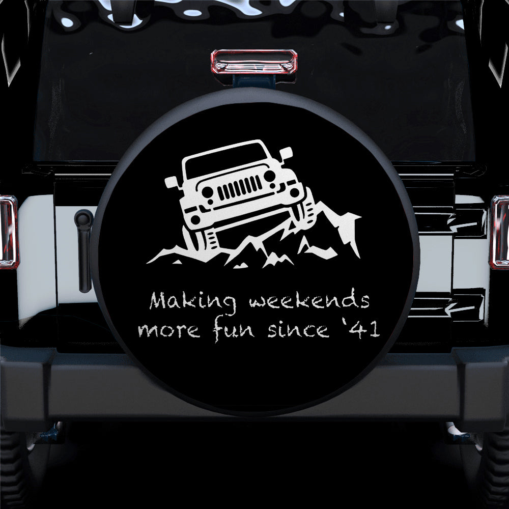 Jeep Spare Tire Covers for Campers - Fun Weekend Gift Since 41