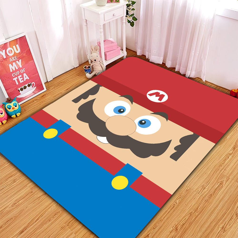 Mario Red Carpet Rug for Home Decor and Room Styling