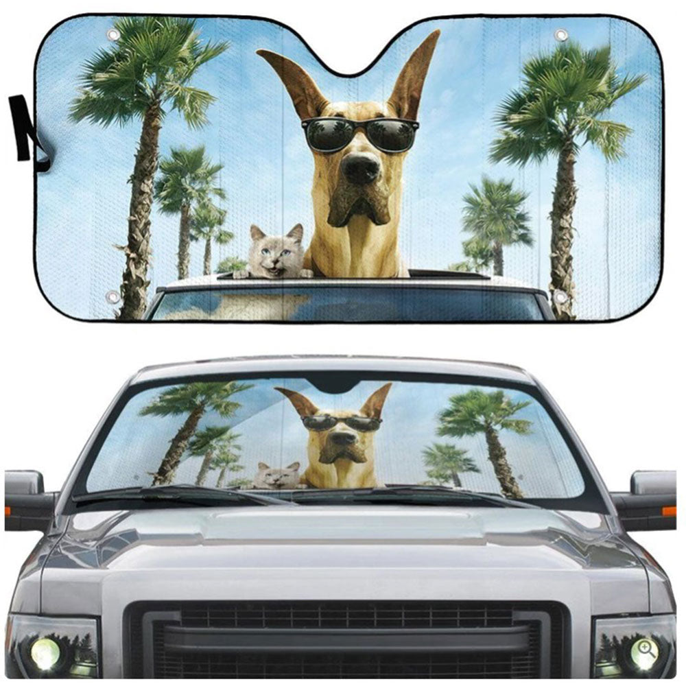 Marmaduke Car Sun Shades Custom Windshield Accessories Decor Gift