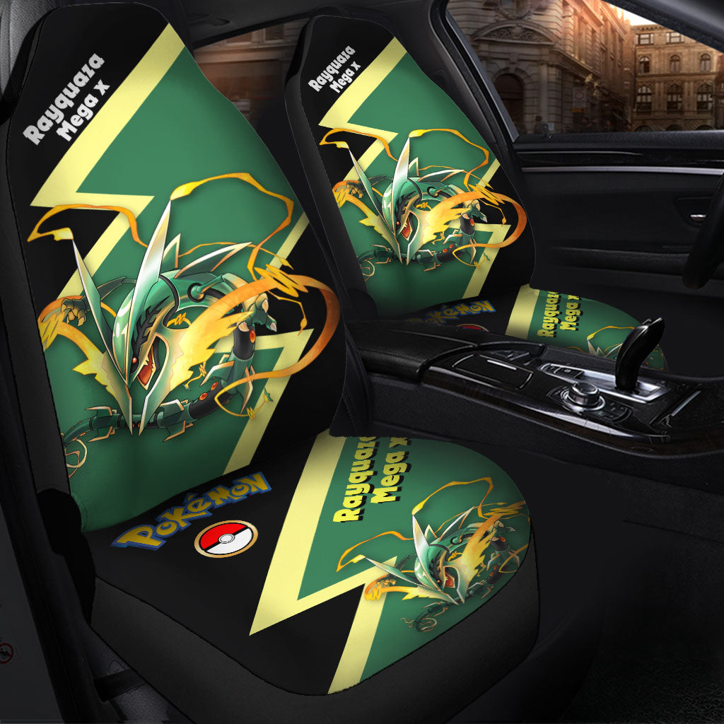 Mega Rayquaza X Pokemon Custom Car Seat Covers Decor Protectors