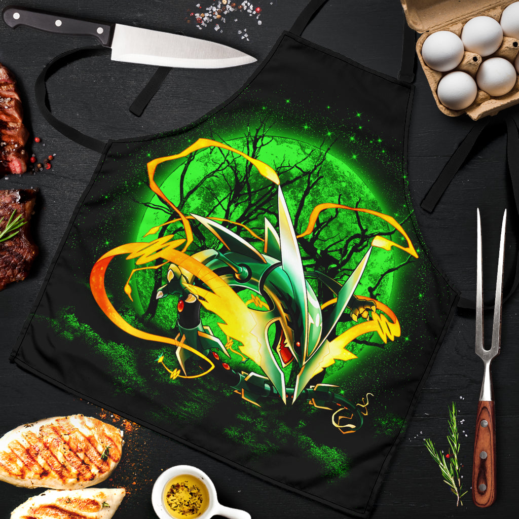 Mega X Rayquaza Moonlight Custom Apron - Great Gift for Cooking