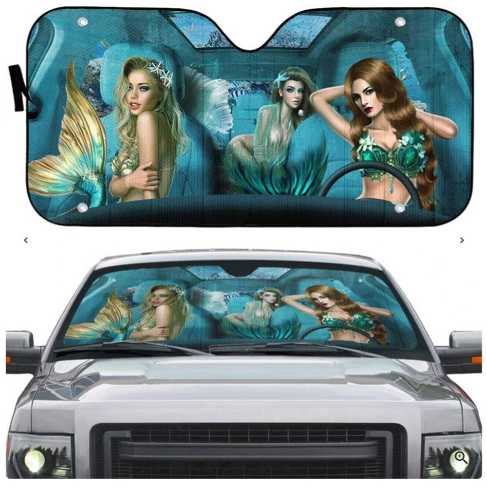 Custom Mermaid Auto Sun Shades for Windshield Accessories Gift