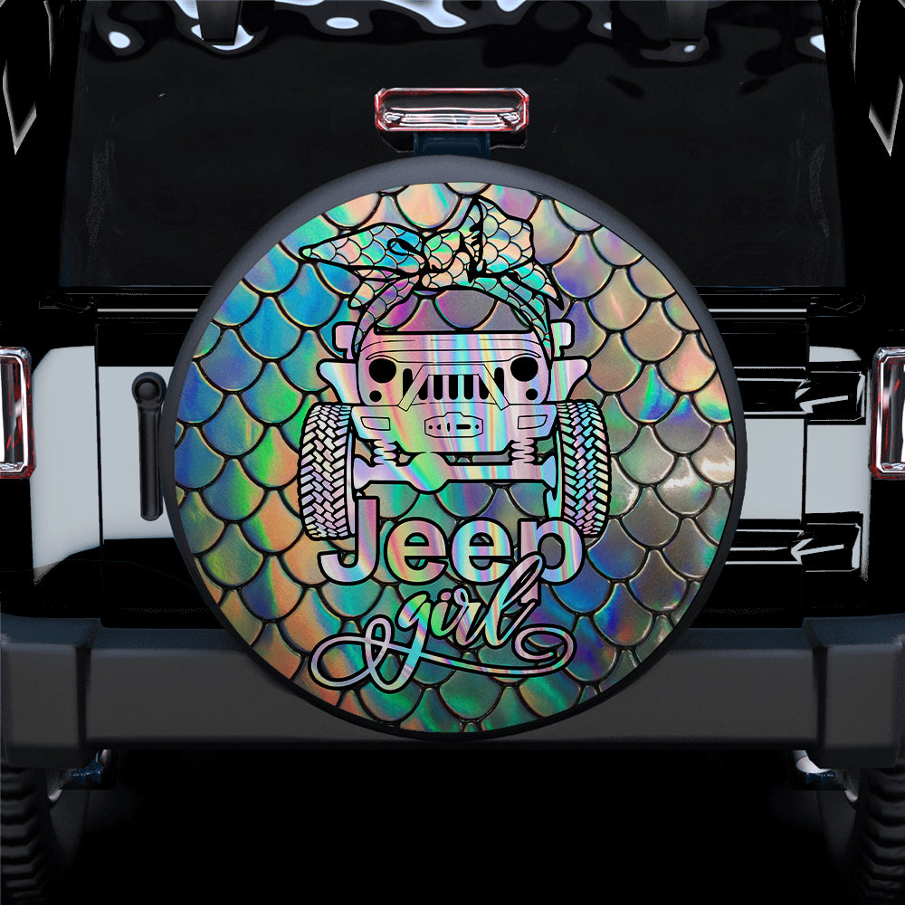 Mermaid Jeep Girl Spare Tire Cover for Campers Gift Idea