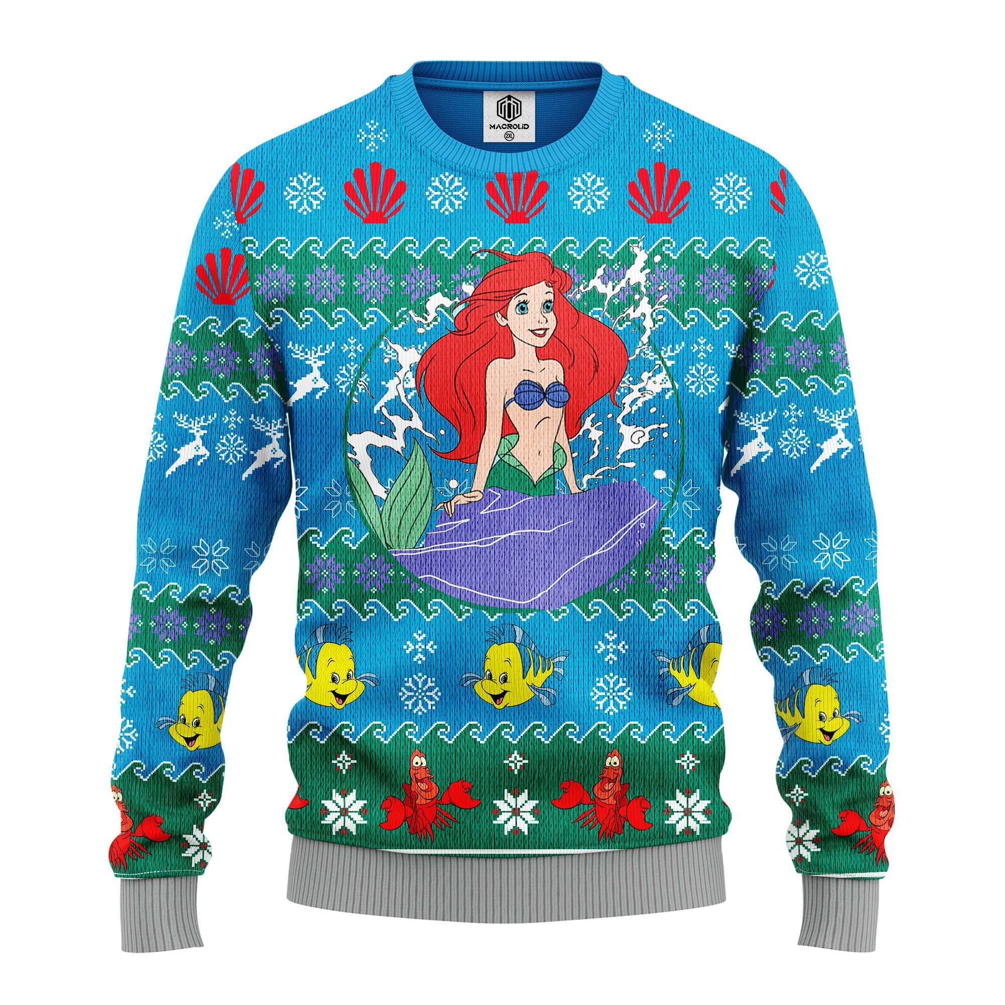 Mermaid Ugly Christmas Sweater Fantastic Thanksgiving Gift Idea