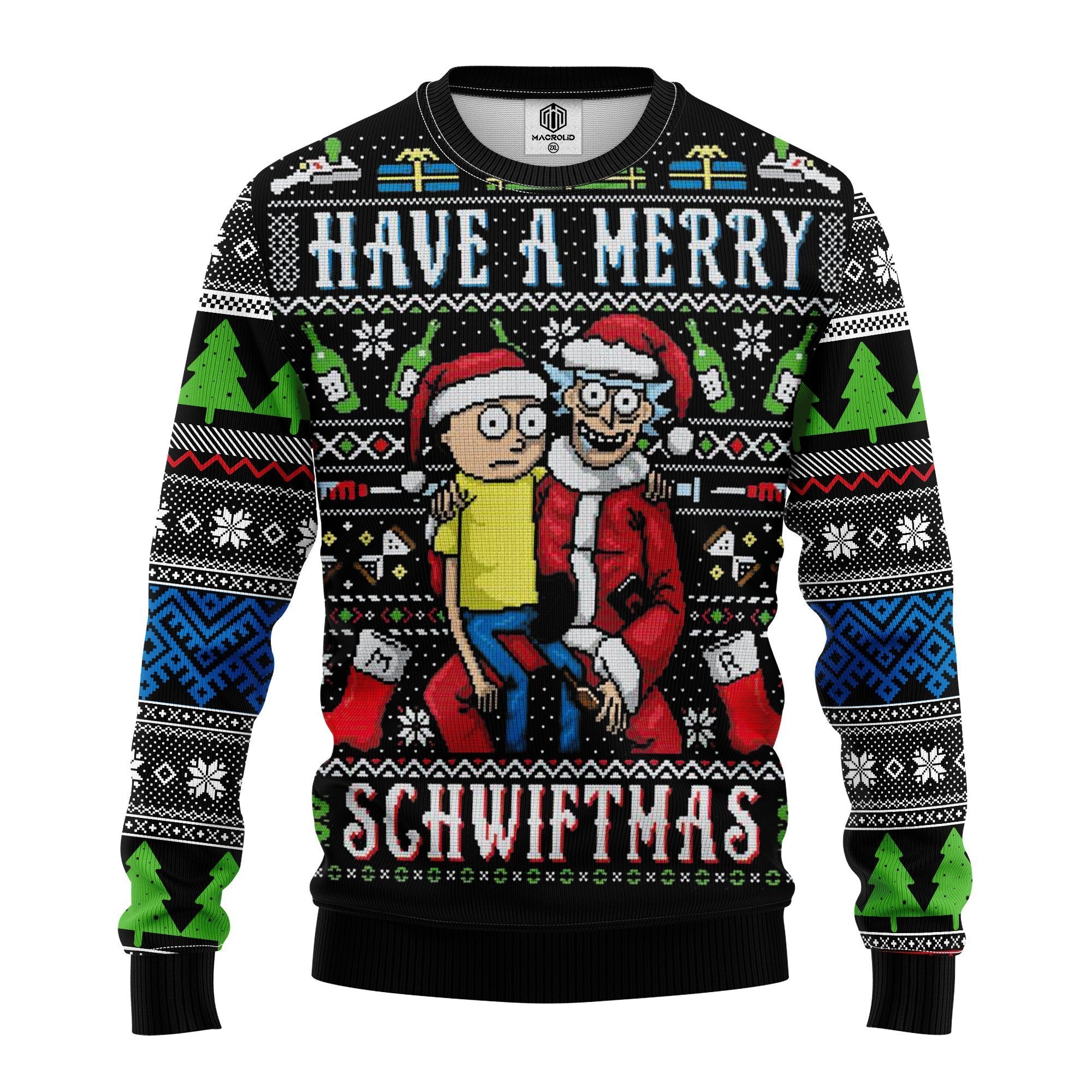 Merry Rick And Morty Christmas Sweater Gift Idea for Thanksgiving