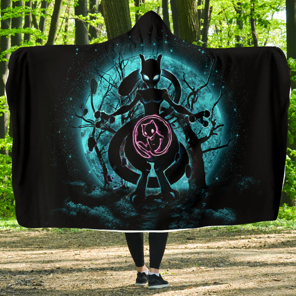 Mewtwo Moonlight Hooded Blanket - Cozy Economy Size Throw