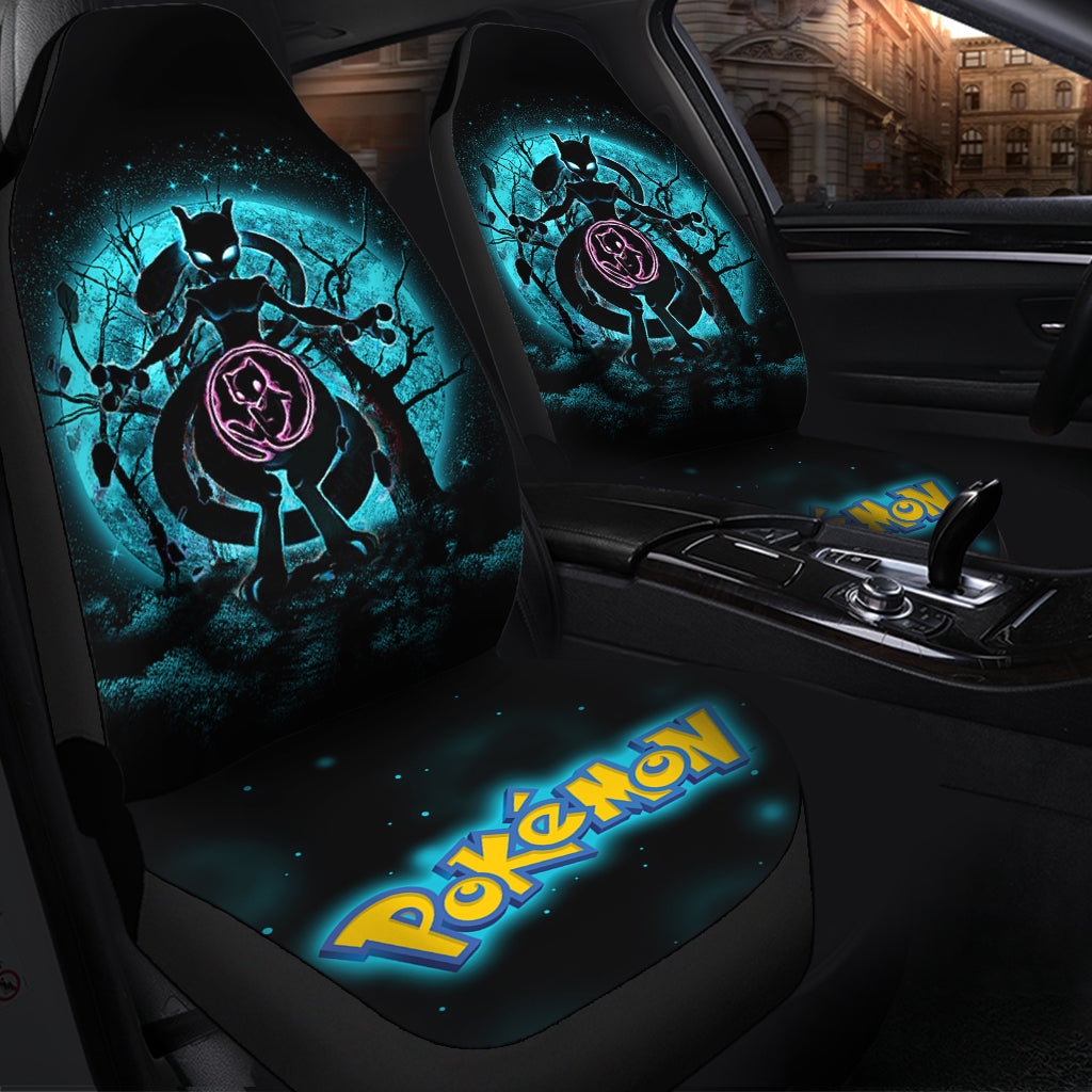 Mewtwo Moonlight Legendary Pokemon Custom Car Seat Covers Protectors