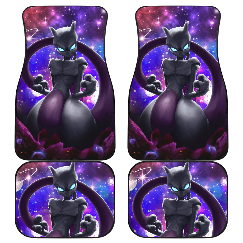 Mewtwo Pokemon Car Floor Mats - Galaxy-Themed Car Accessories