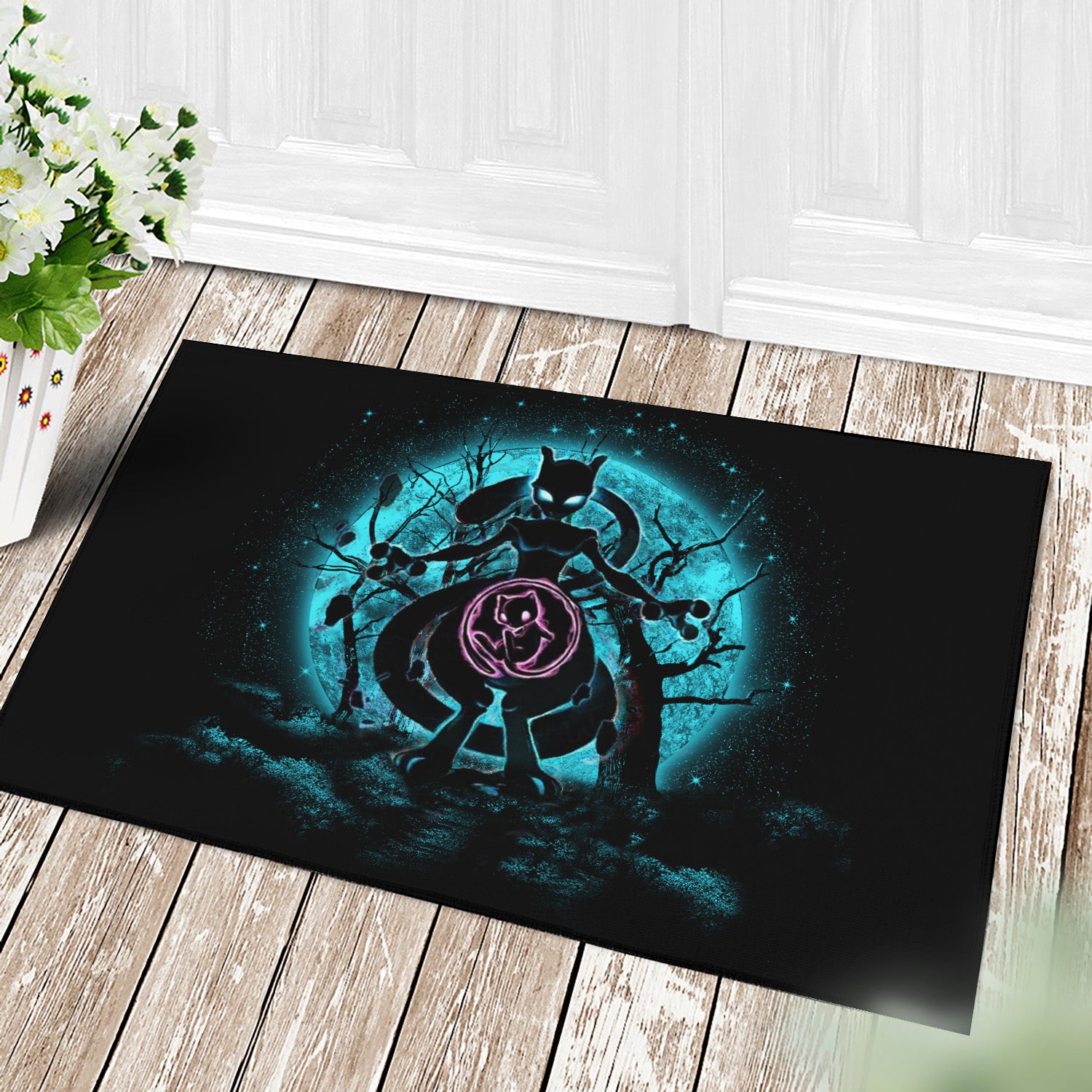 Mewtwo Pokemon Doormat for Home Decor and Entrance Mats