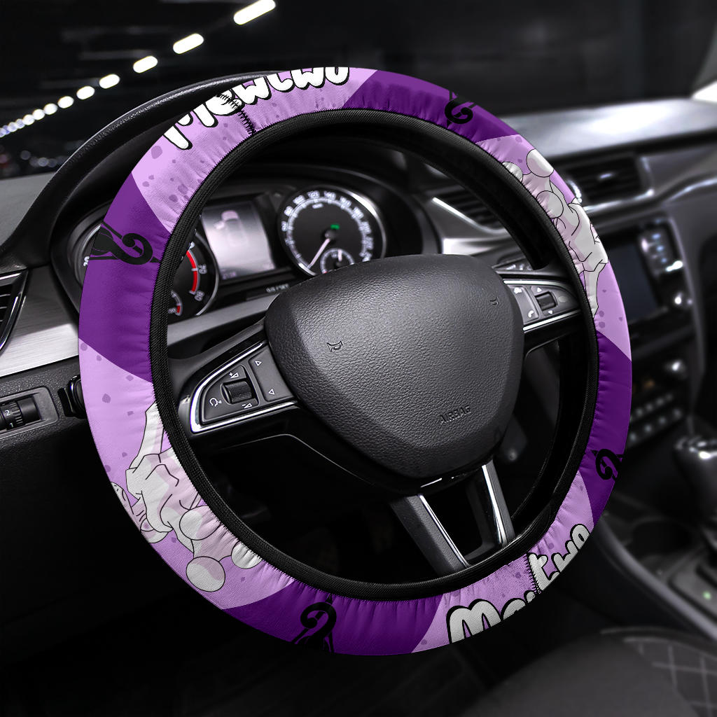 Mewtwo Pokemon Car Steering Wheel Cover for Fans and Collectors