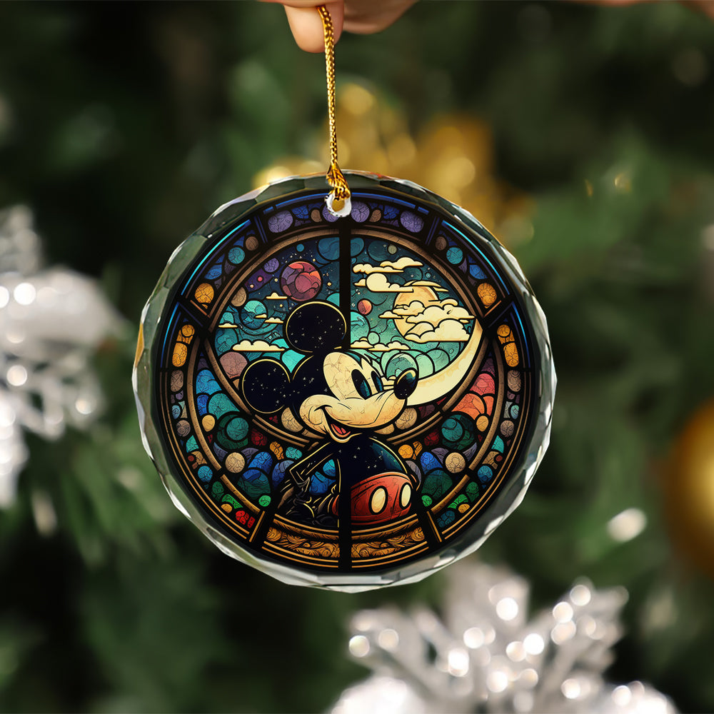 Christmas Holiday Mice Stained Glass Ornament Perfect Gift