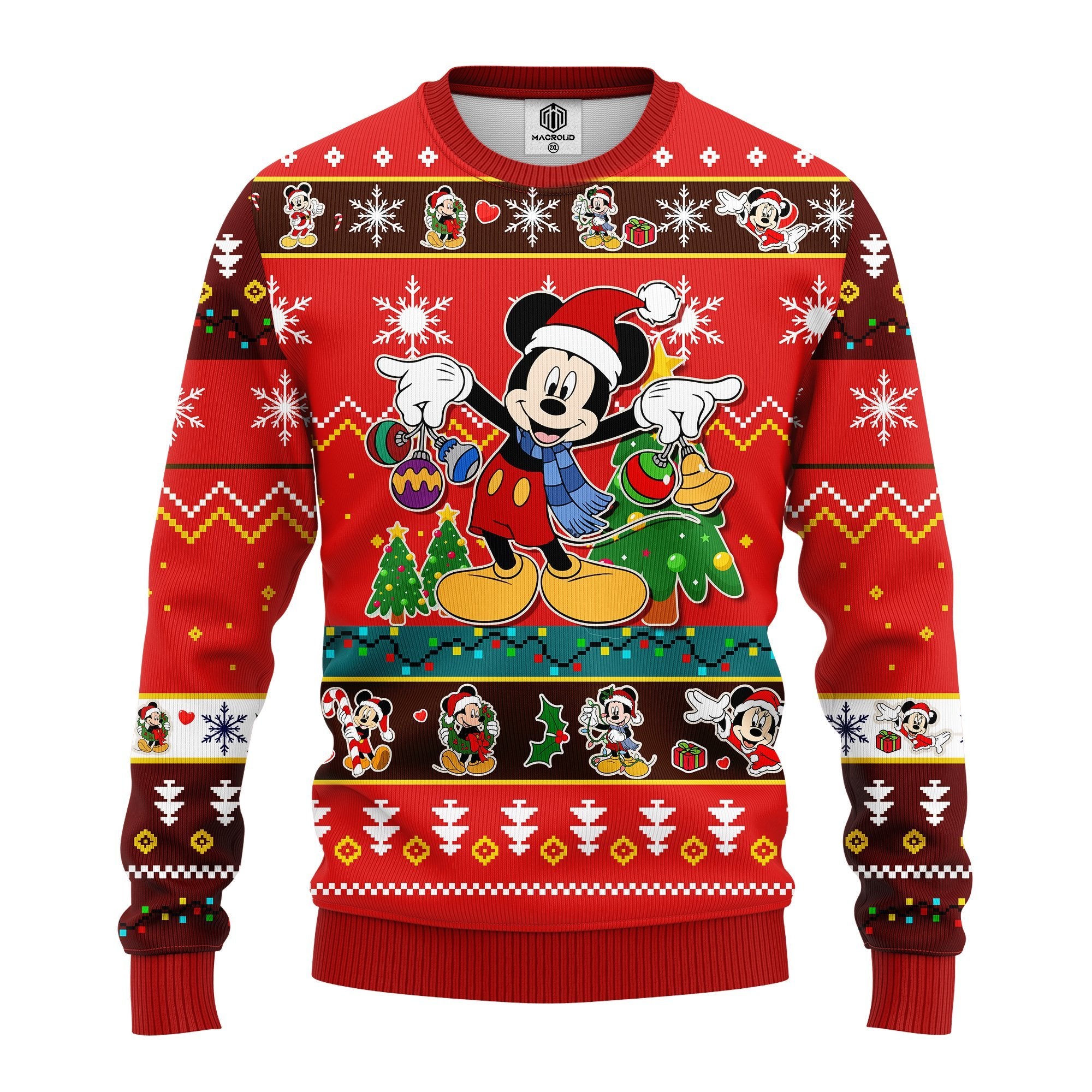 Red Mice Ugly Christmas Sweater for Thanksgiving Gift Idea