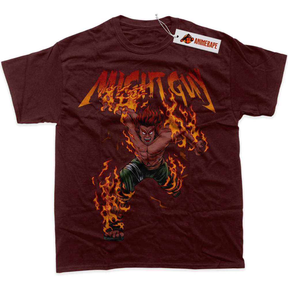 Might Guy Naruto Anime Graphic T-Shirt for Fans and Collectors