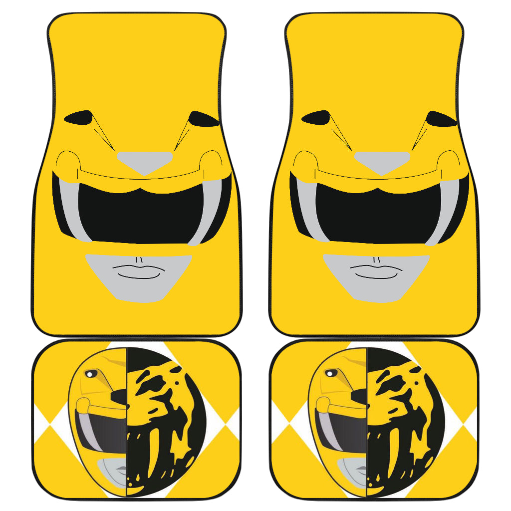 Mighty Morphin Power Rangers Yellow Car Accessories Floor Mats