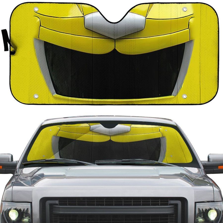 Mighty Morphin Yellow Power Ranger Helmet Windshield Sunshade