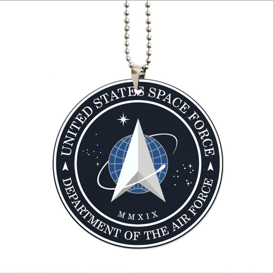 Custom US Space Force Circle Ornament - Military Circle Accessories