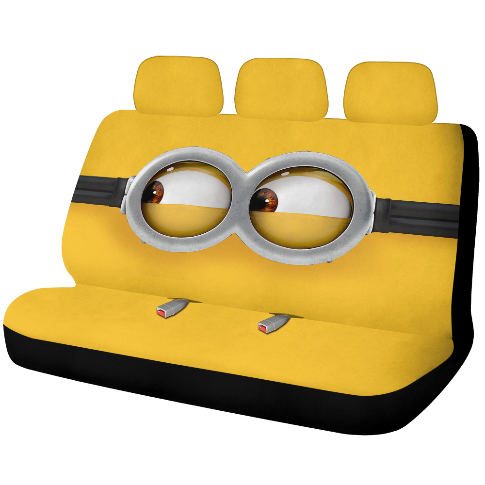 Minion Eyes Car Back Seat Covers for Protection and Decoration