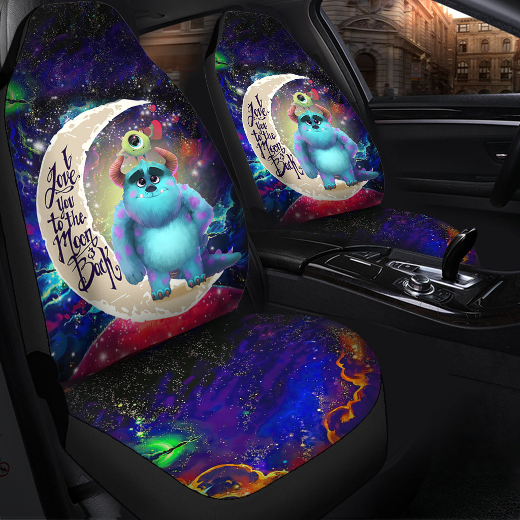 Monster Inc Sully Mike Love You To The Moon Galaxy Car Seat Covers