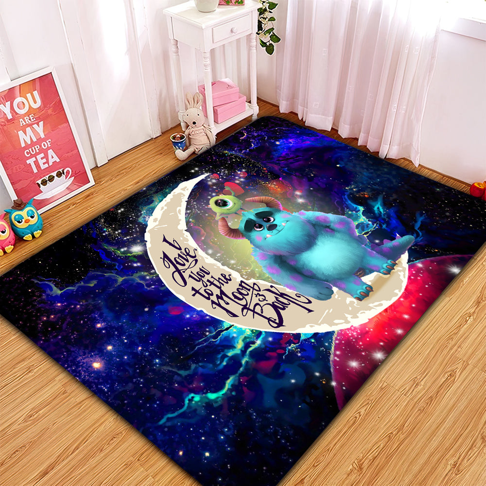 Monster Inc Sully Mike Love You To The Moon Galaxy Rug Carpet Decor