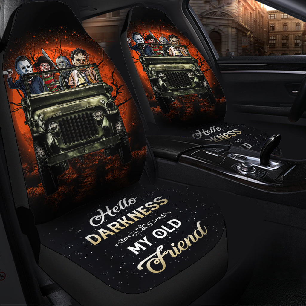 Funny Moonlight Halloween Horror Movies Jeep Car Seat Covers