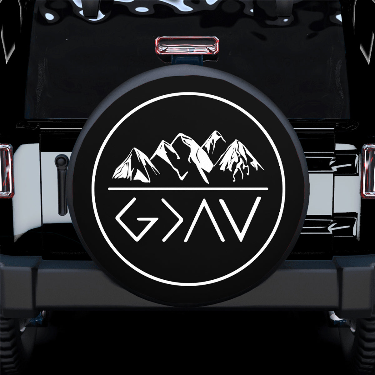 Camping Jeep Spare Tire Cover for Mountain Adventures, Gift for