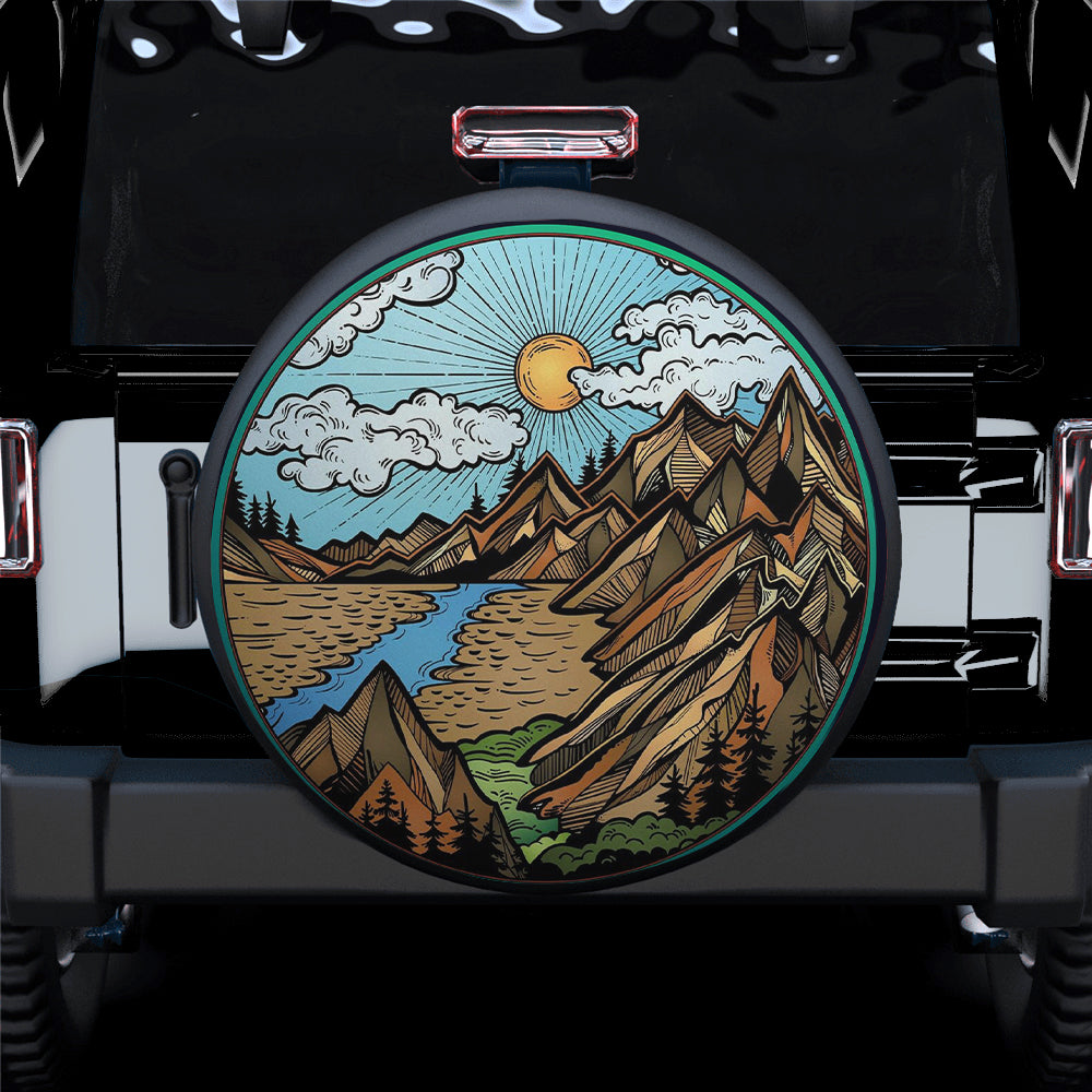 Mountain Is Calling Jeep Spare Tire Cover for Campers Gift