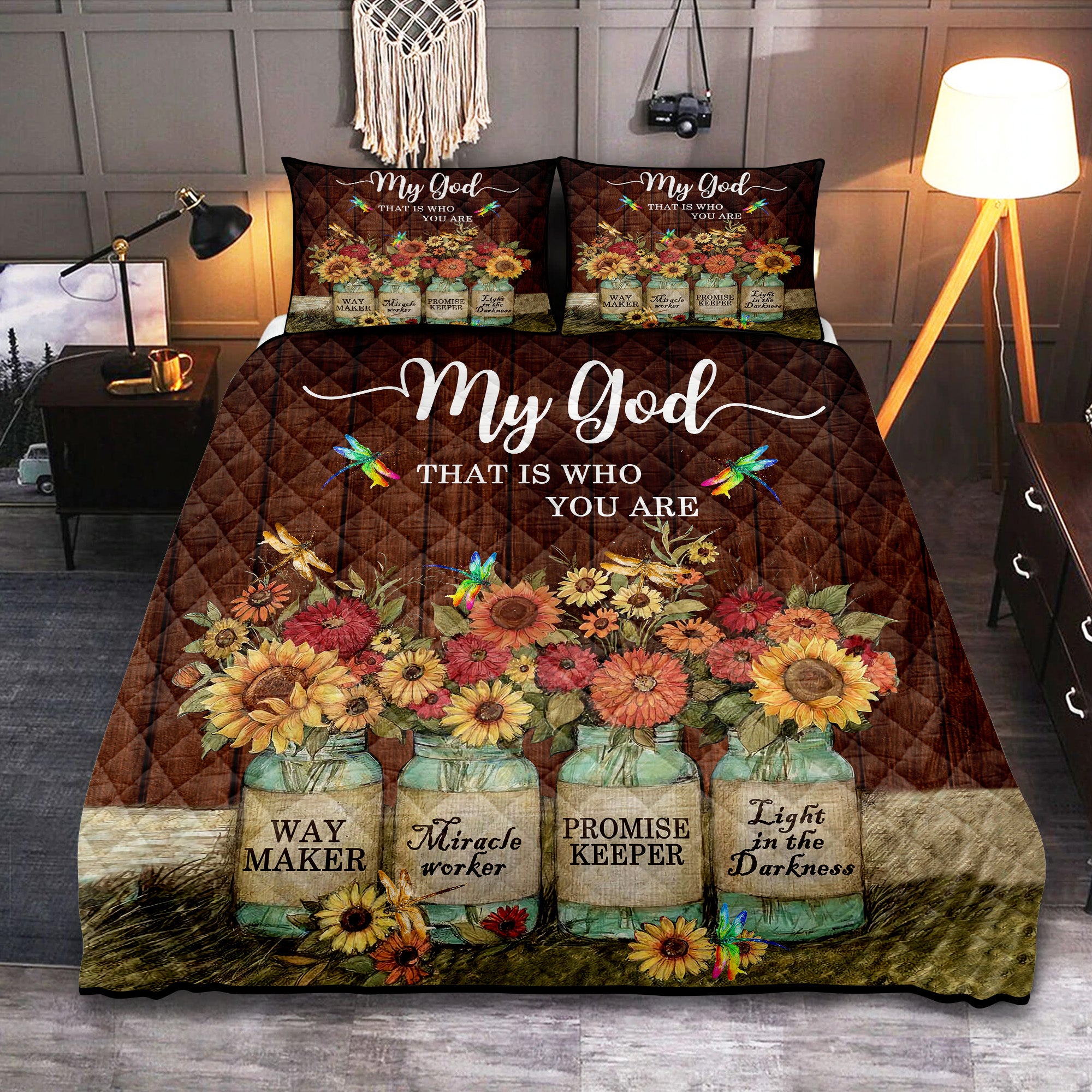 Who You Are Quilt Bed Set - My God Inspirational Bedding