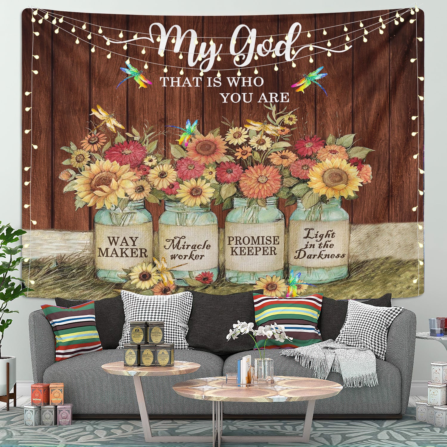 Who You Are Tapestry Wall Hanging - Inspirational Room Decor