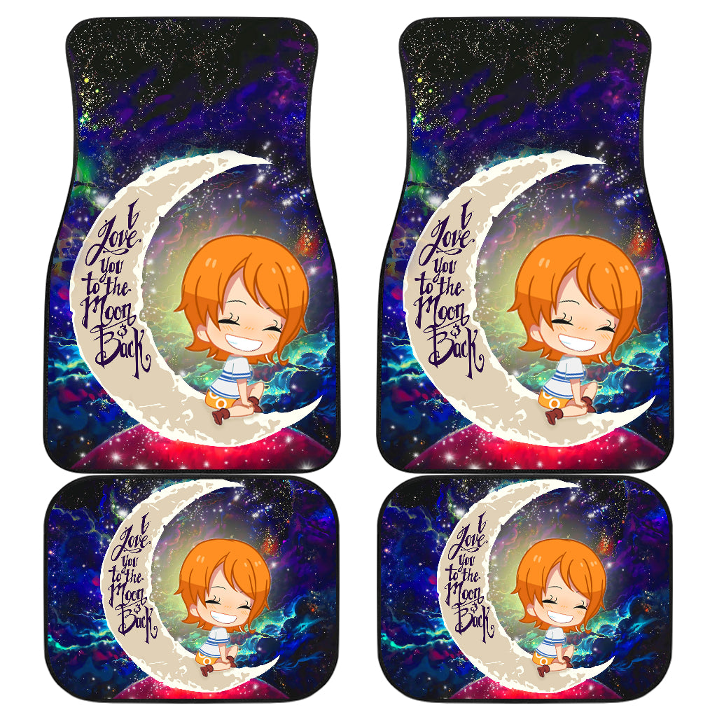 One Piece Nami Love You To The Moon Galaxy Car Mats