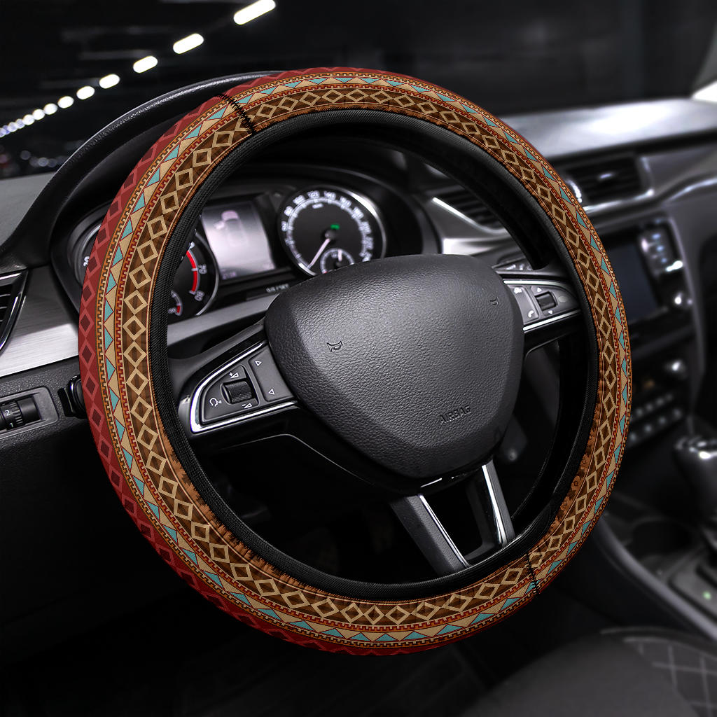 Native American Design Premium Car Steering Wheel Cover 7230
