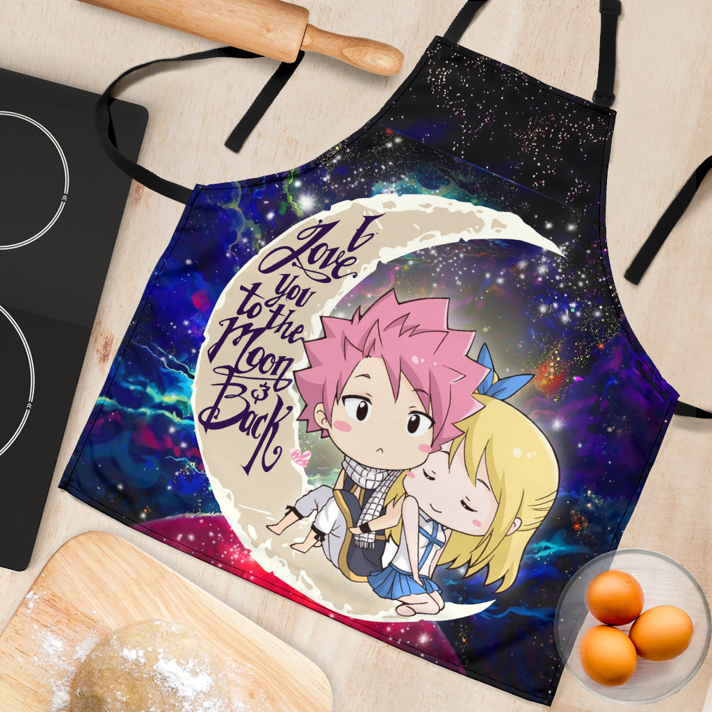 Fairy Tail Natsu Love You To The Moon Galaxy Custom Apron Gift