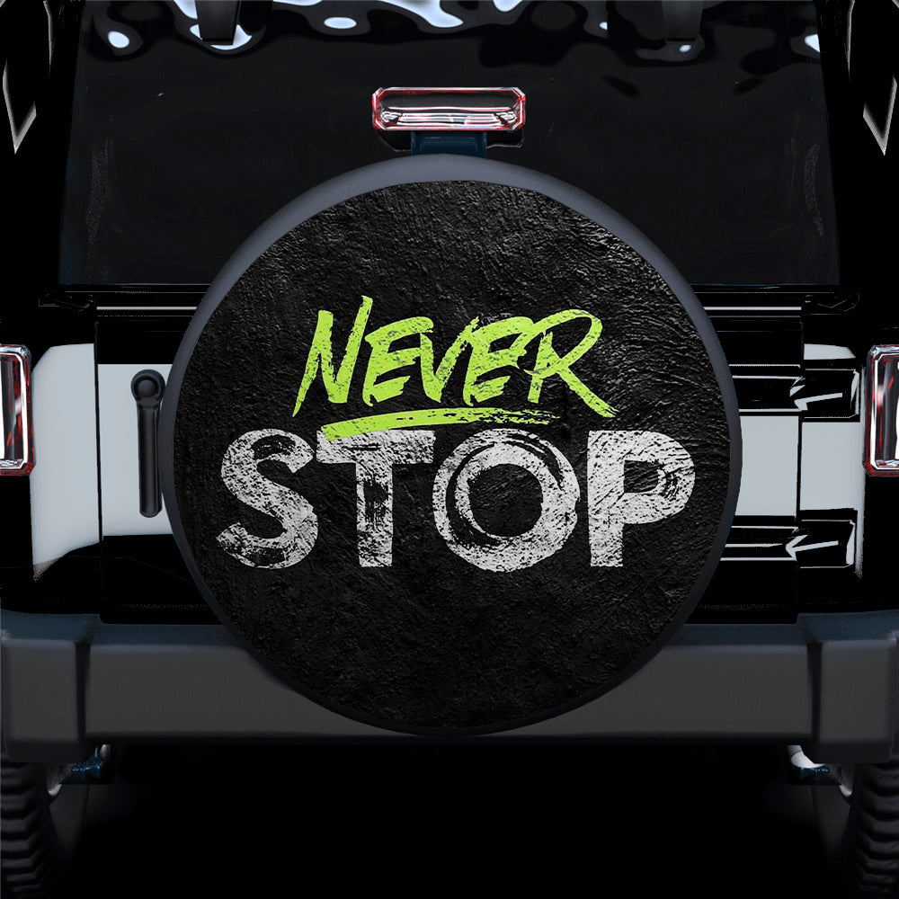Jeep Spare Tire Cover Gift for Campers - Never Stop Adventure