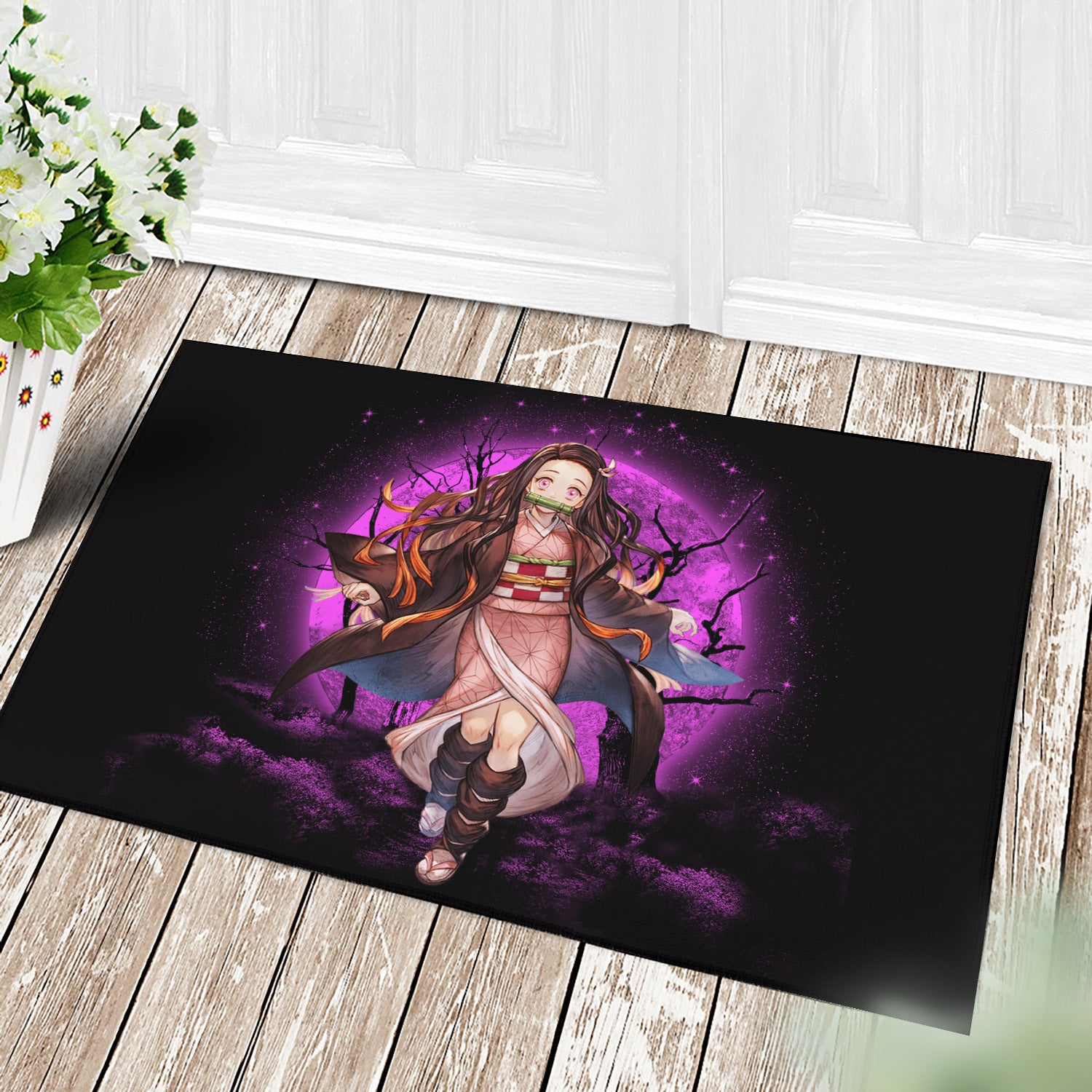 Nezuko Demon Slayer Doormat for Home Decor - Moonlight Design