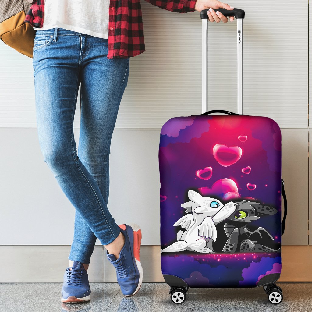 Night Fury Light Fury Love Luggage Cover Protector for Suitcase