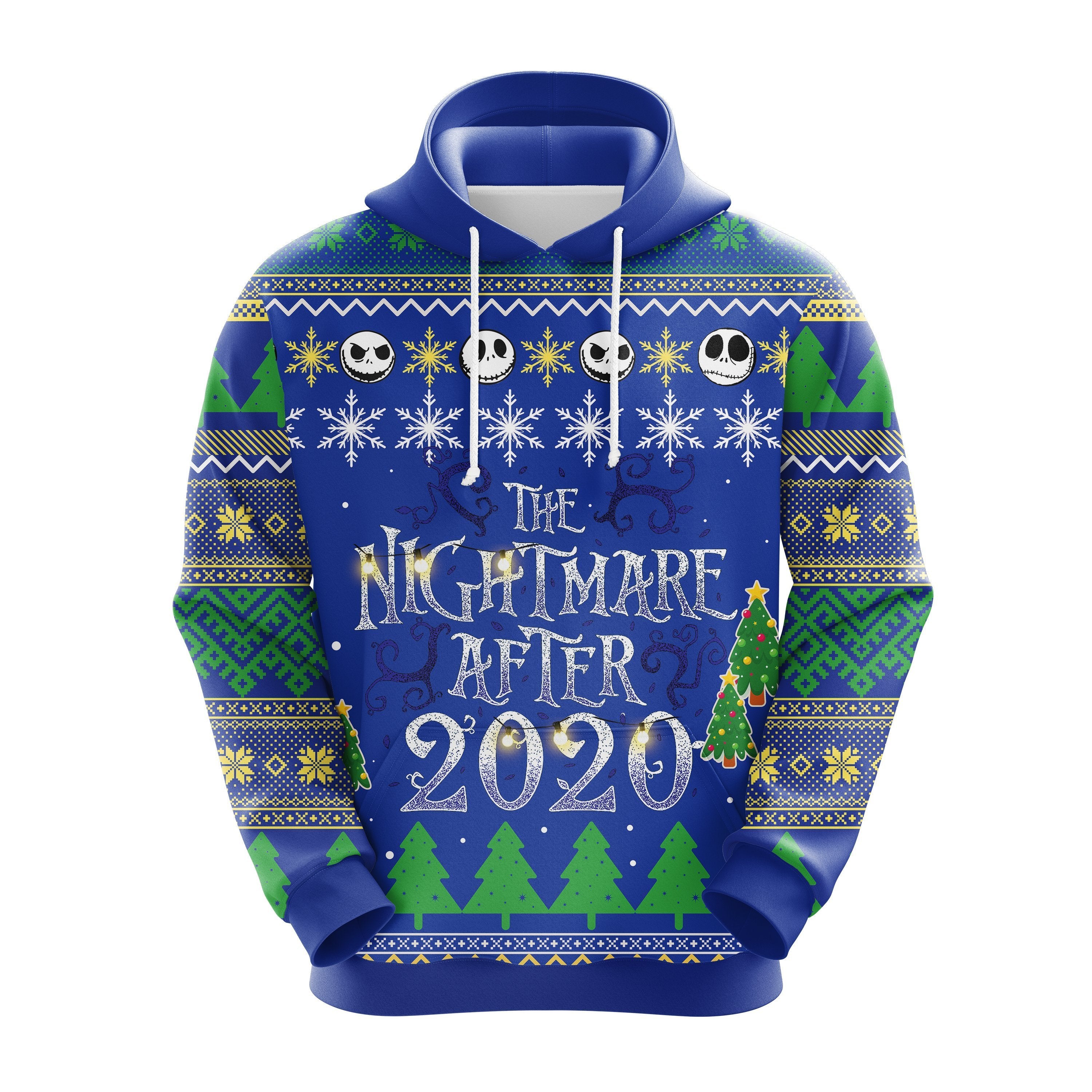 Cute Nightmare Blue Christmas Hoodie - Amazing Gift Idea