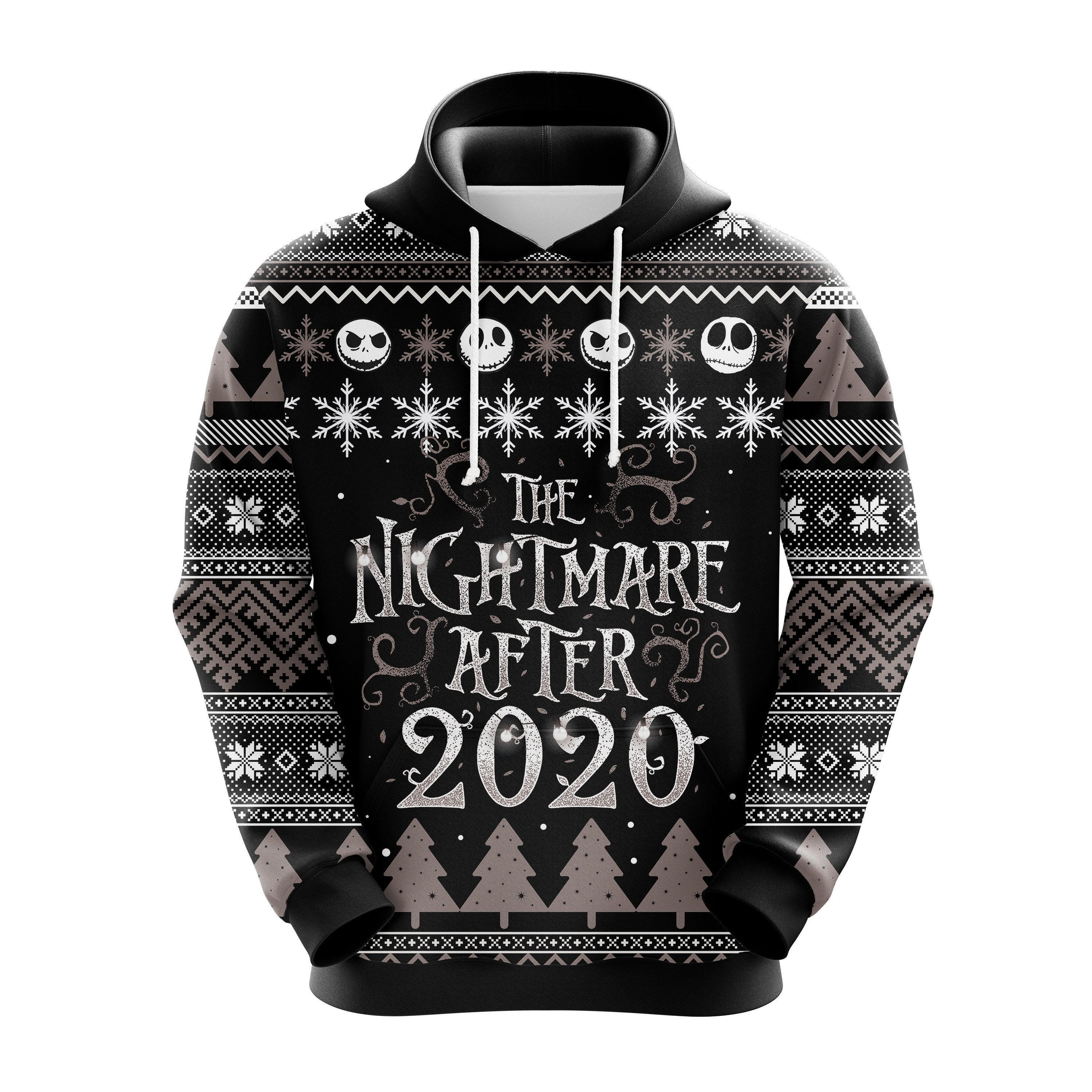Cute Nightmare B&W Christmas Mc Ugly Hoodie - Perfect Gift Idea