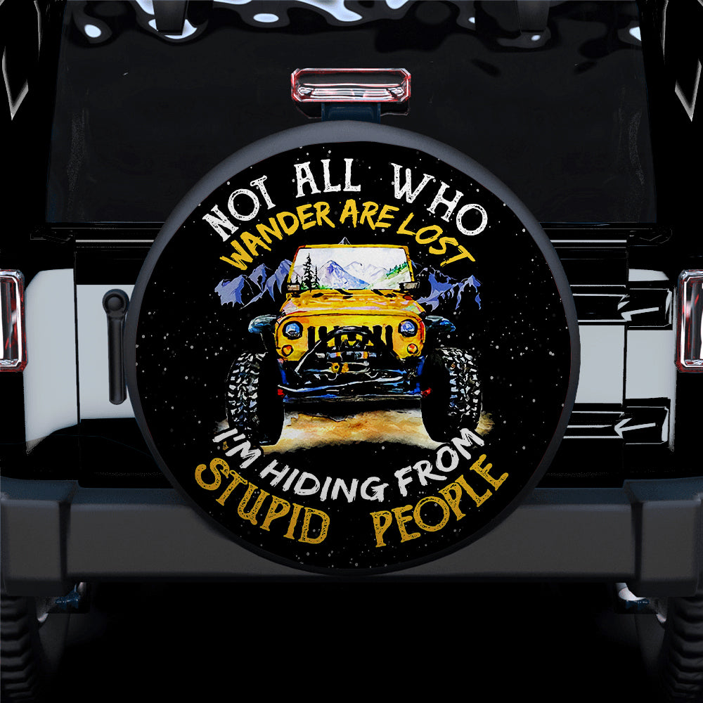 Not All Who Wander Are Lost Jeep Spare Tire Cover for Campers