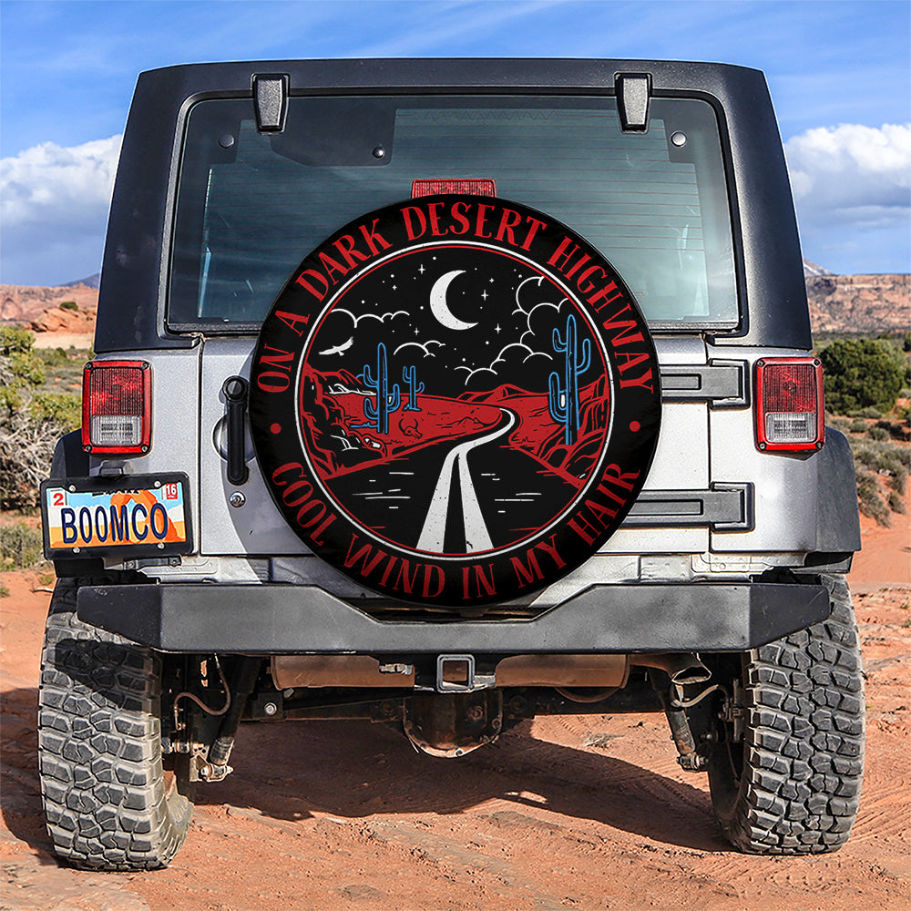 Red Jeep Spare Tire Cover for Campers - Desert Highway Gift