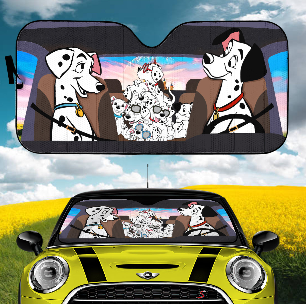 Dalmatians Car Sunshades - One Hundred and One Auto Shade Covers